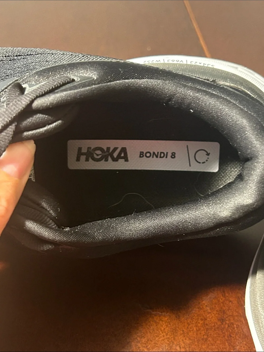 Hoka Black and White Women's Cushioned Running Sneakers